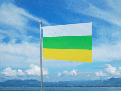 Хиберийский флаг, развевающийся на ветру